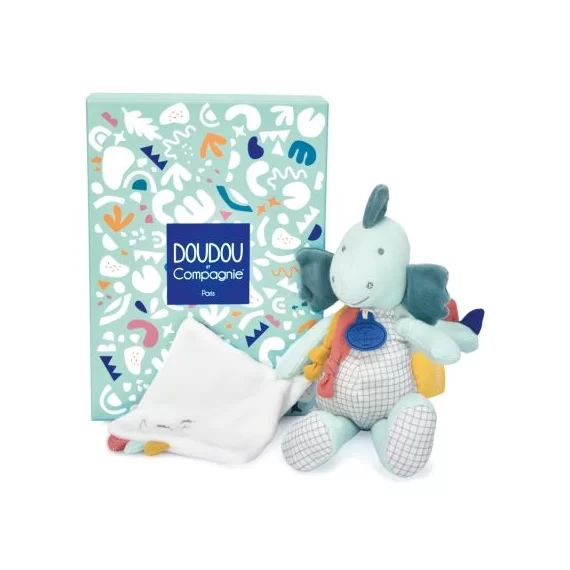 Coffret peluche dinosaure amande Filou Calinosaures (25 cm)