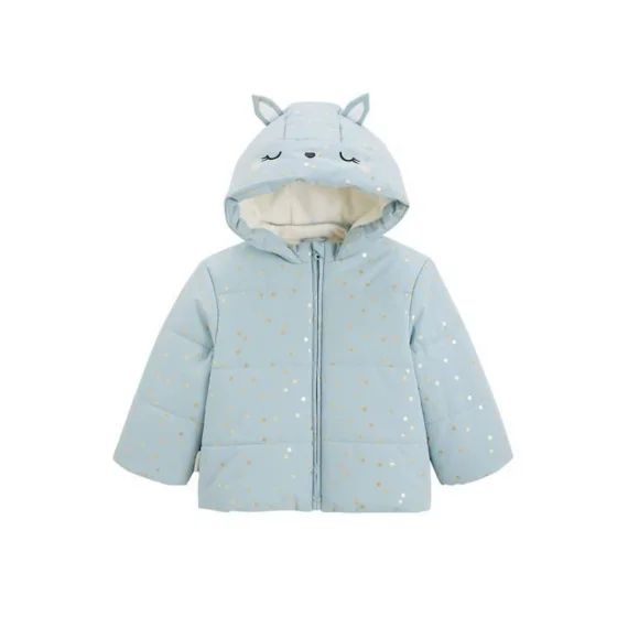 Doudoune Bébé Avec Capuche Alma Bleu