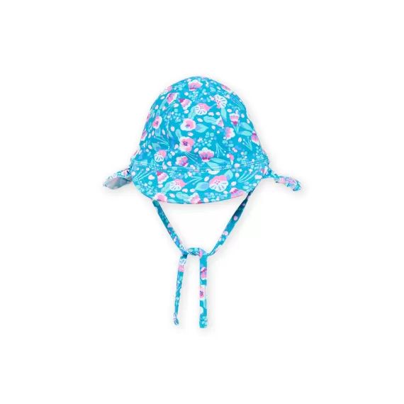Chapeau Bleu À Imprimé Fleuri – Turquoise