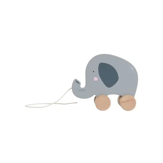 Eléphant en bois à tirer