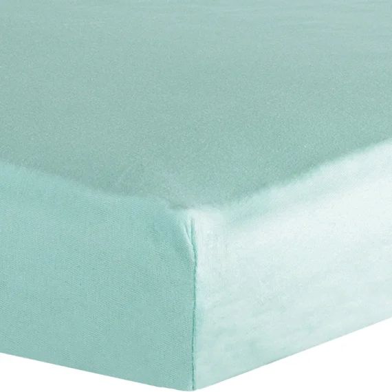 Drap housse en coton jade (60 x 120 cm)
