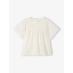 Blouse en broderie anglaise bébé écru