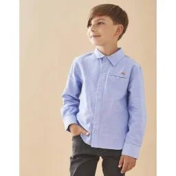 Chemise en chambray bleu