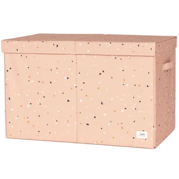 Coffre À Jouets Rose, Blanc, Noir
