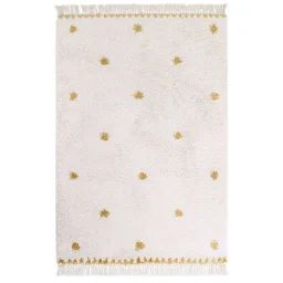 Tapis Enfant Wooly Tissage Mecanique Polypropylène Beige / Lemon 120×170 – Nattiot Rouge