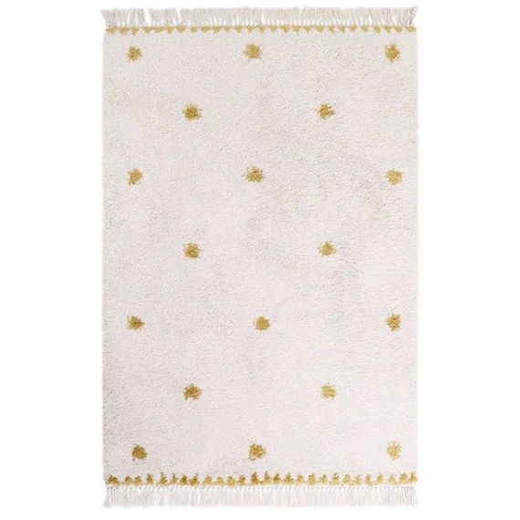 Tapis Enfant Wooly Tissage Mecanique Polypropylène Beige / Lemon 120×170 – Nattiot Rouge