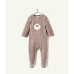 Le dors bien en velours marron glacé en coton biologique –  – Soldes