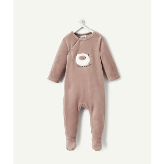 Le dors bien en velours marron glacé en coton biologique –  – Soldes