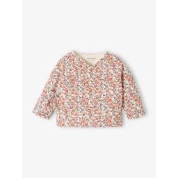 Cardigan croisé forme brassière bébé matelassé vanille