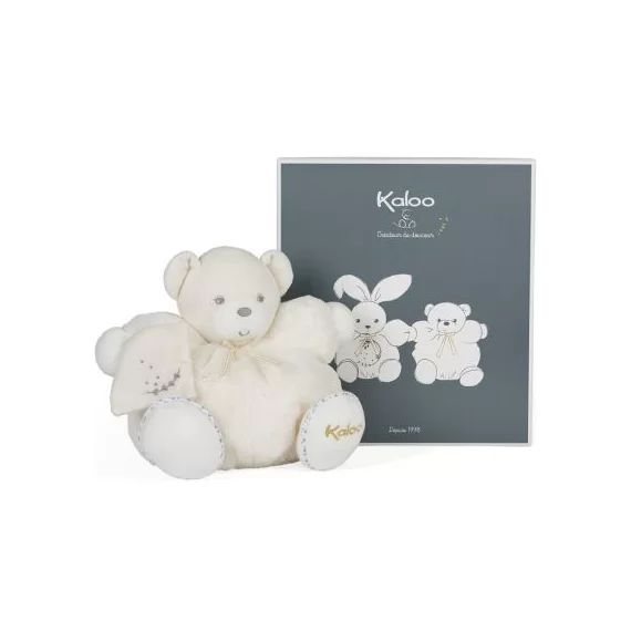 Peluche patapouf ourson crème Perle (25 cm)