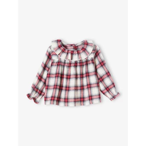 Blouse à collerette bébé écru