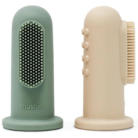 Lot de 2 brosses à dent à doigt Shifting sand/Cambridge blue
