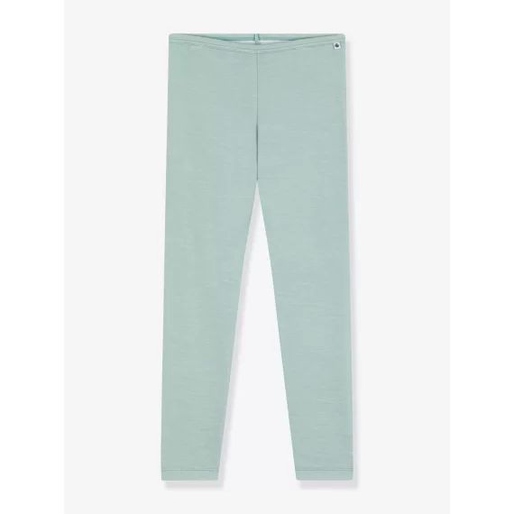 Legging en laine et coton PETIT BATEAU vert