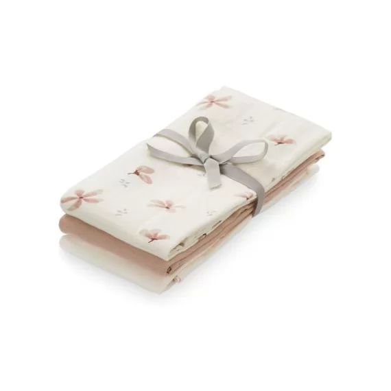 Lot de 3 langes en coton bio Windflower (70 x 70 cm)