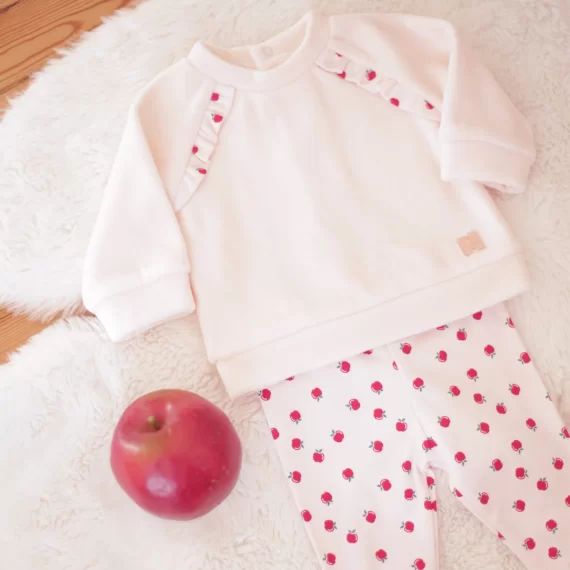 Ensemble sweat-shirt legging Fille Rose