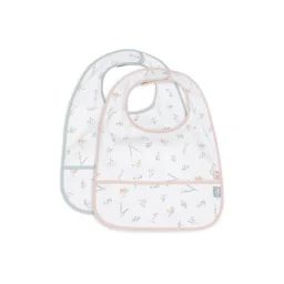 Lot De 2 Bavoirs Imperméables Blanc