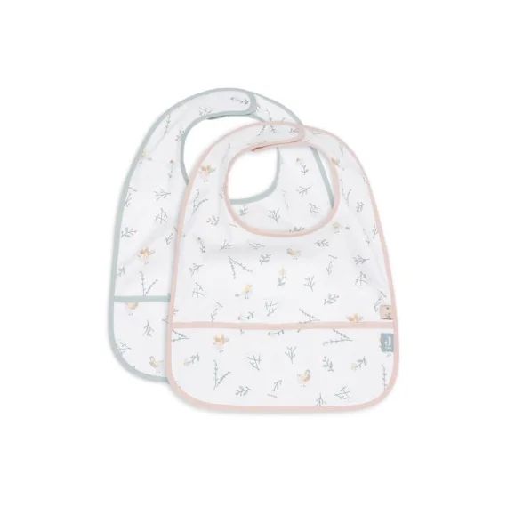 Lot De 2 Bavoirs Imperméables Blanc