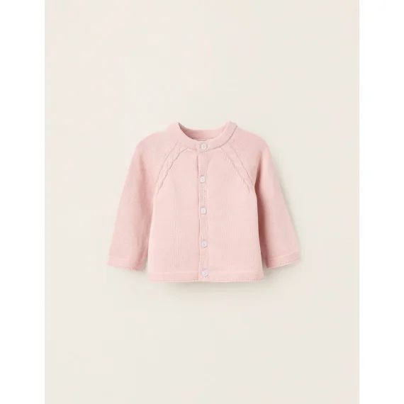 Gilet En Maille En Coton Rose Clair