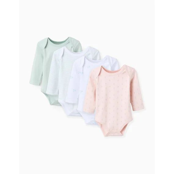 Lot De 4 Bodies En Coton Multicolore