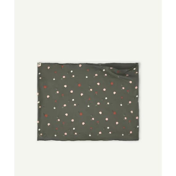 Snood bébé fille en coton vert avec pommes colorées –  – Soldes