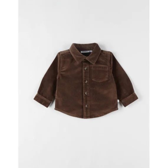 Chemise En Velours Côtelé Marron