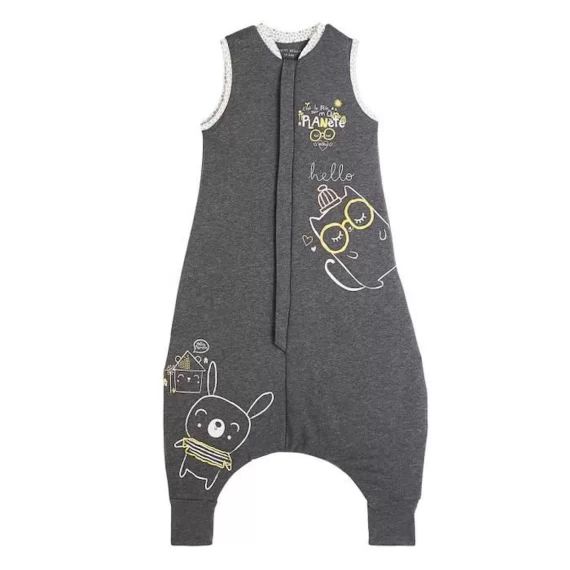 Turbulette d&rsquo;hiver avec pieds – PETIT BEGUIN – Hello Planet – Mixte – Gris gris