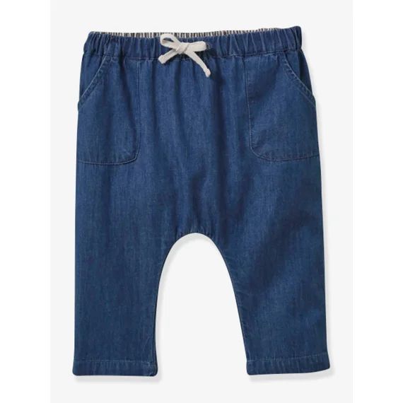 Sarouel en denim light bébé CYRILLUS bleu jean
