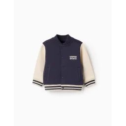 Veste Bomber Gratté Bleu Foncé