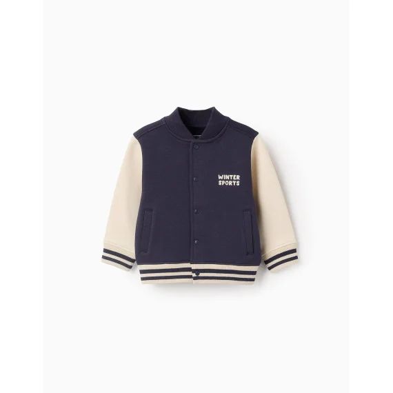 Veste Bomber Gratté Bleu Foncé
