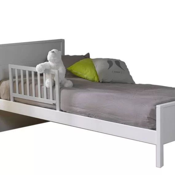 Barrière de lit enfant – AKITEN RETAIL – Ava – Largeur 70cm – Bois massif – Gris gris
