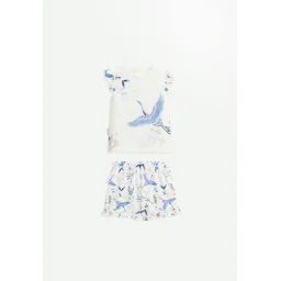 Pyjama Bébé 2 Pièces Manches Courtes Tiana Bleu