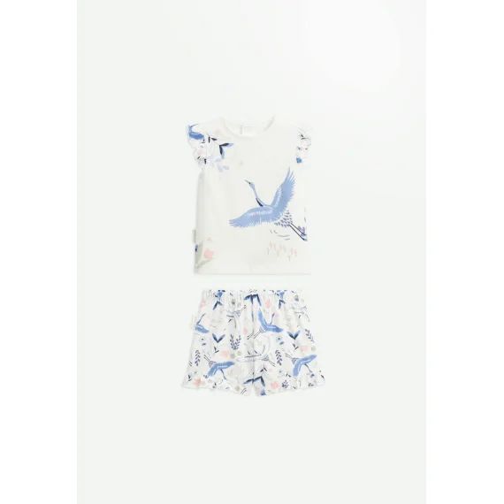 Pyjama Bébé 2 Pièces Manches Courtes Tiana Bleu