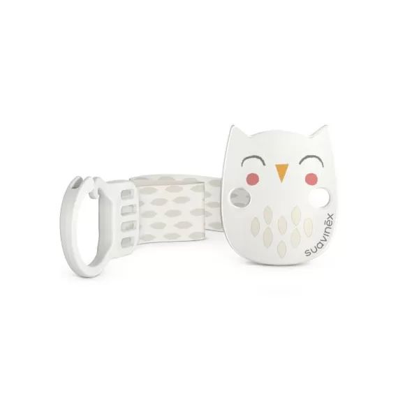 Attache sucette ruban Bonhomia beige