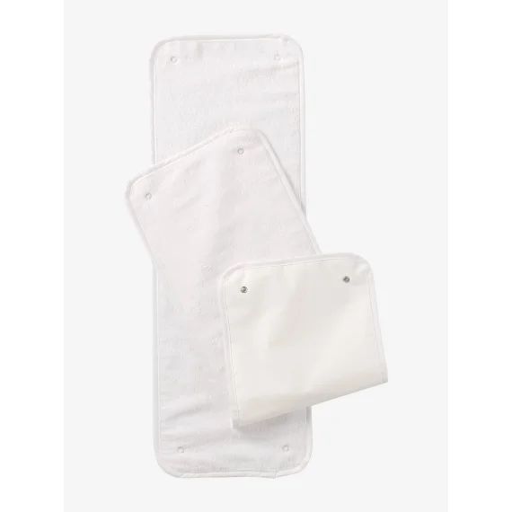 Lot de 2 serviettes de rechange pour tapis à langer nomade écru