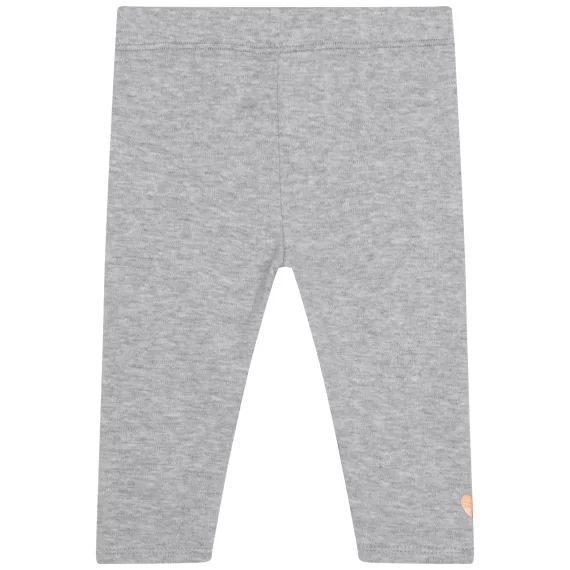 Legging en coton avec motif Fille Gris