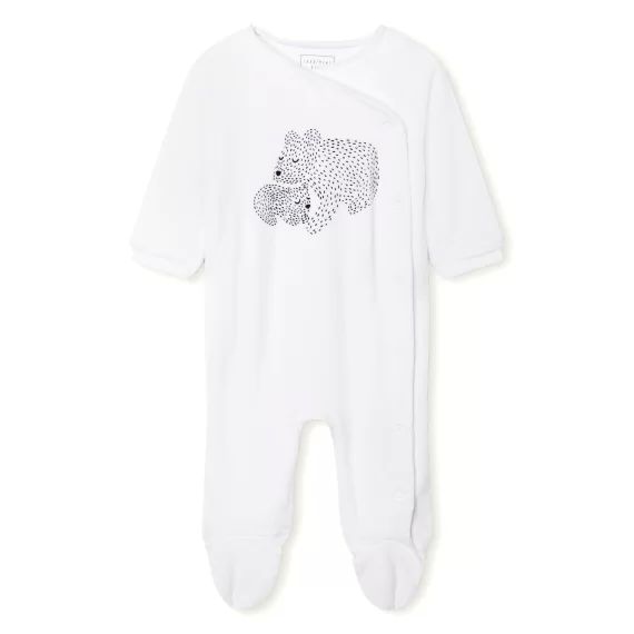 Pyjama velours avec imprimé Garçon Blanc