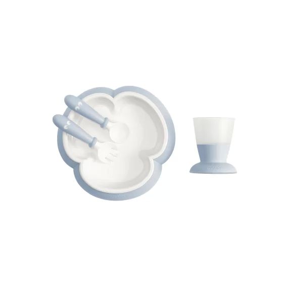 Ensemble Repas Bébé – Bleu pastel