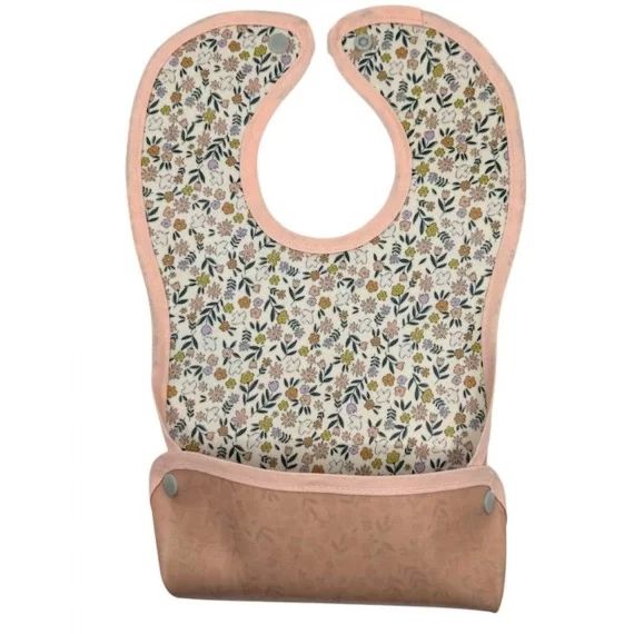 Bavoir Malin® petites Fleurs Rose