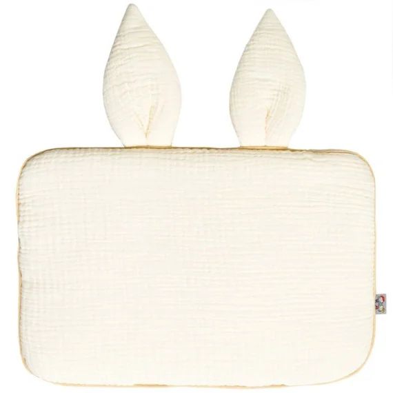 Oreiller Plat Lapin En Gaze De Coton – Sevira Kids – Jeanne – Écru – Elégance – Chic – Blanc Blanc