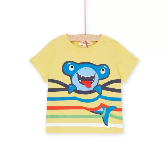 T-shirt Ambre Jaune À Motif Requin Marteau