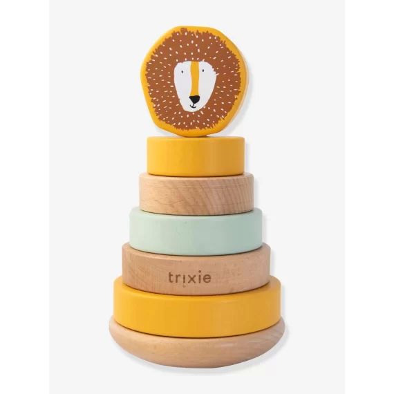 Tour à empiler en bois – TRIXIE jaune