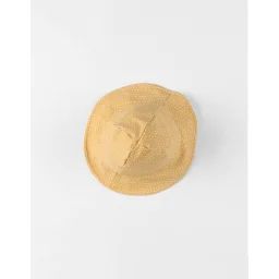 Chapeau Réversible À Imprimés Fleuri Jaune