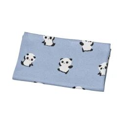 Couverture Maille En Coton Bleu