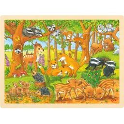 Puzzle Bébés Animaux De La Forêt Beige