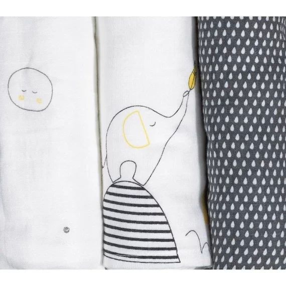 Langes en coton bio gris gris