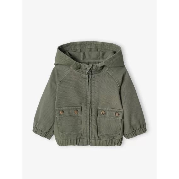 Blouson bébé avec capuche gris ardoise