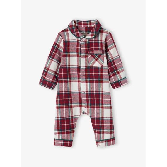 Pyjama de Noël à carreaux bébé capsule famille carreaux rouge