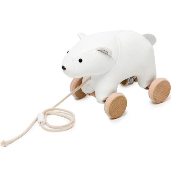 Jouet à tirer Ours blanc