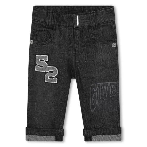 Pantalon denim Garçon Noir