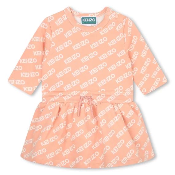 Robe en coton imprimé Fille Rose